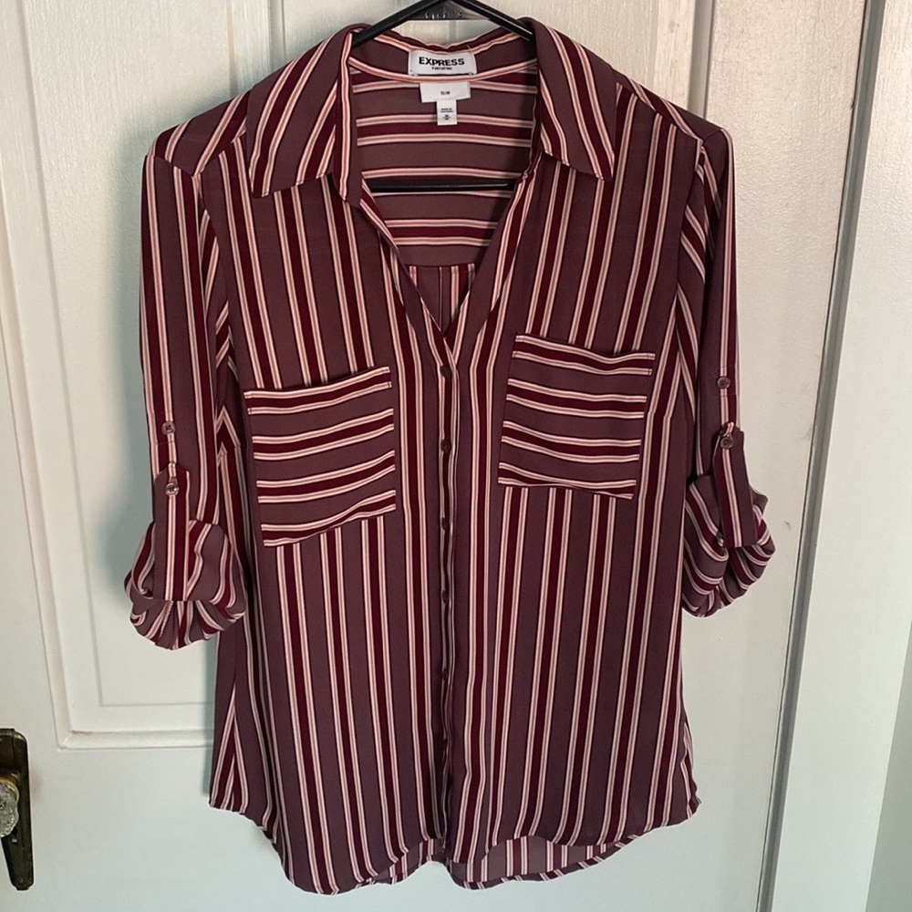 Express Striped Slim-Fit Portofino Shirt